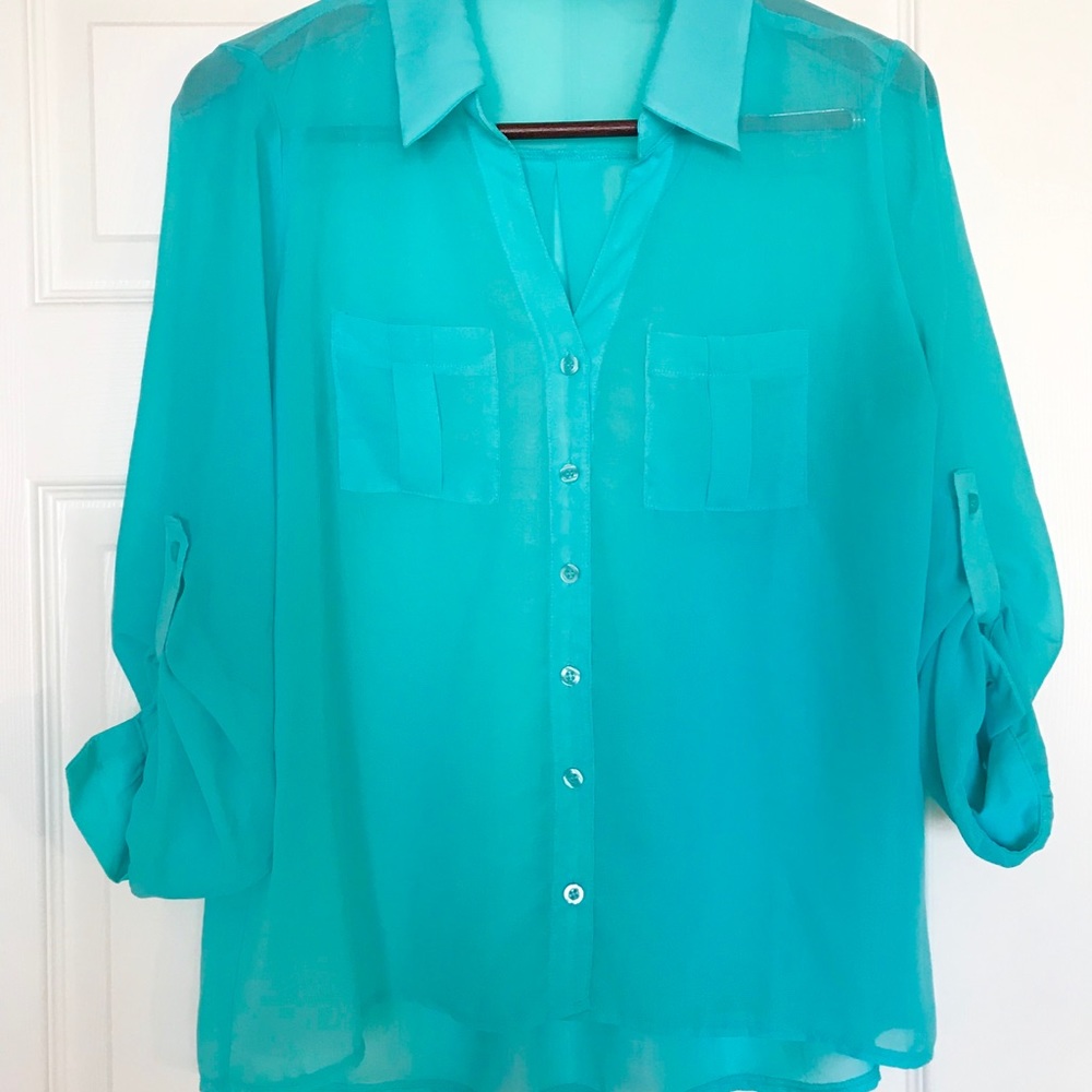 Teal blouse